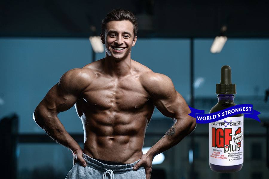 Man smiling after working out with deer antler spray
